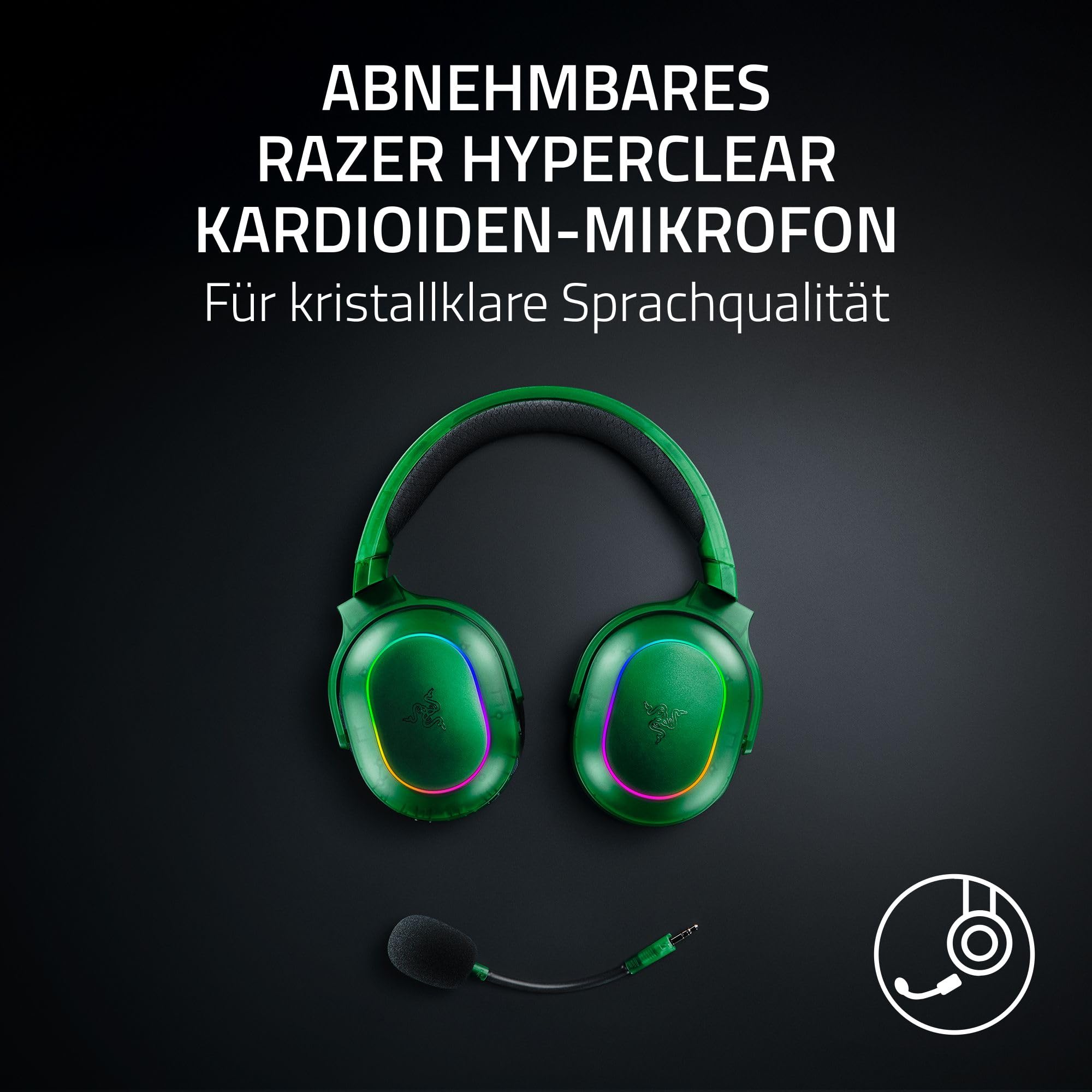 Razer Barracuda X Phantom Green Edition - Kabelloses Multi-Plattform Gaming Headset (285g, Triforce 40mm Driver, Dual Wireless HyperSpeed and Bluetooth) Phantom Green 6