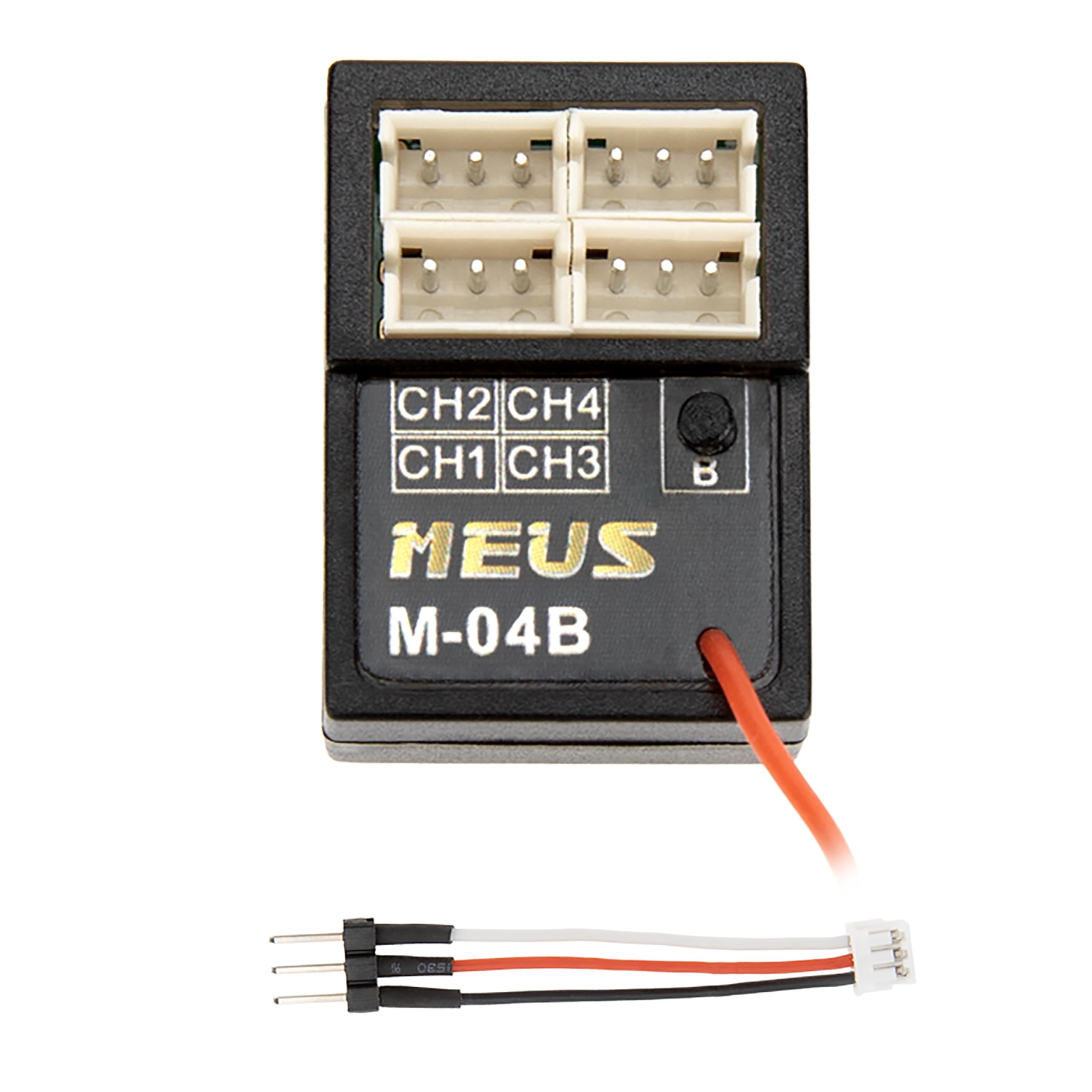 Photo 1 of MEUS RACING 2.4GHz RC Receiver M-04B Long Range Control RX Compatible with MEUS Racing RC Transmitter ME-10B for RC Car/Boat/Tank etc. (4CH-B)