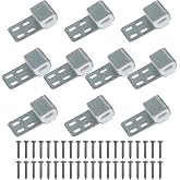 LXLVOUEG 10 PCS Couch Spring Clips Furniture Upholstery Repair Kit, Ek Clips S Clips for Chair Couch Sofa Replacement Parts (Included 40 Screws), 4 Holes, 15.7"x8.6"