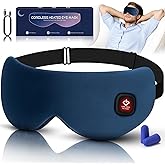 Cordless Heated Eye Mask for Dry Eyes, Blocking Light Sleeping Mask Warm Eye Compresses Electric Heating Pad for Stye Eye Treatment Blepharitis Sinus Migraine Gifts for Woman Man