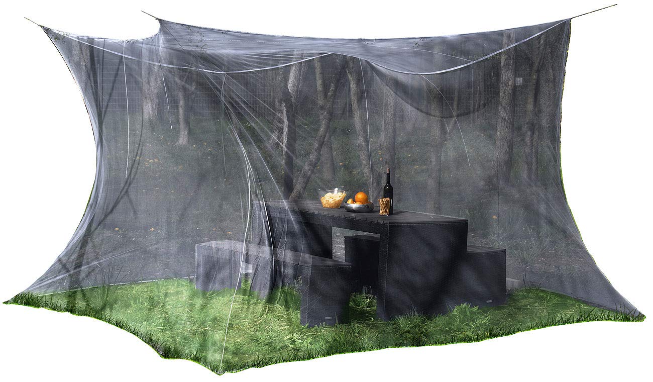 infactory Fliegennetz: Moskitonetz für Innen und Außen, 300 x 300 x 250 cm, 220 Mesh, schwarz (XXL Moskitonetz, für Pavillon, Zelt)