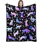 Cat Blanket Gifts for Cat Lover Soft Warm Flannel Cats Throw Blanket Stuff Gifts for Girls Women Kids Adults 50"X 40"
