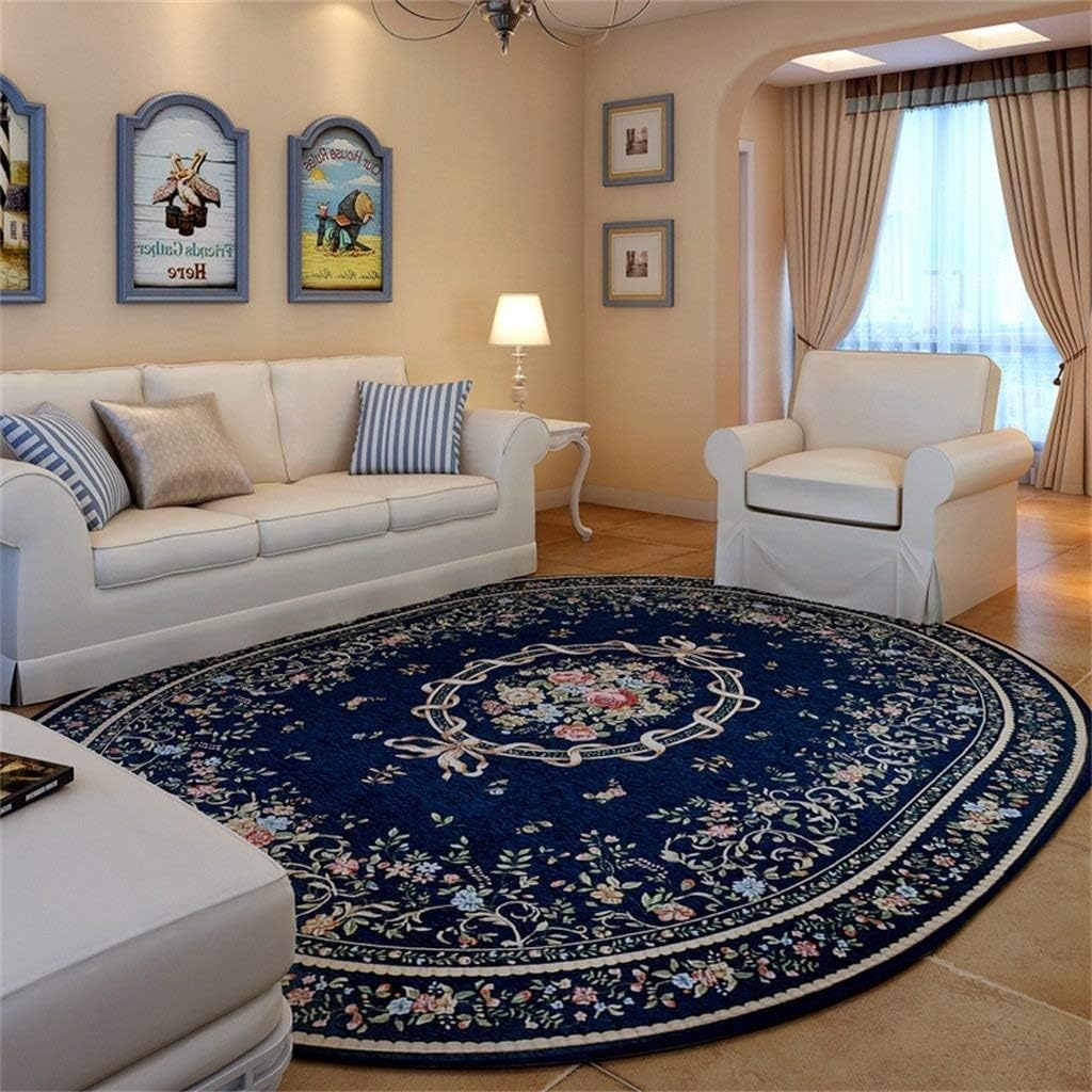 ZHAS European and American oval oval washing machine washing machine living room living room carpet/carpet (Color: B, Size: 200 * 250CM)