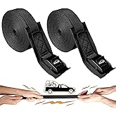 WEDAMER 2 Pack Kayak Tie Down Straps 8ft Heavy Duty Cam Buckle Tie Downs Adjustable Kayak Strap for Trucks Motorcycles Boat RV - Ratchet Lashing Straps for Roof Rack Trailer Cargo Securement (1"x8ft)