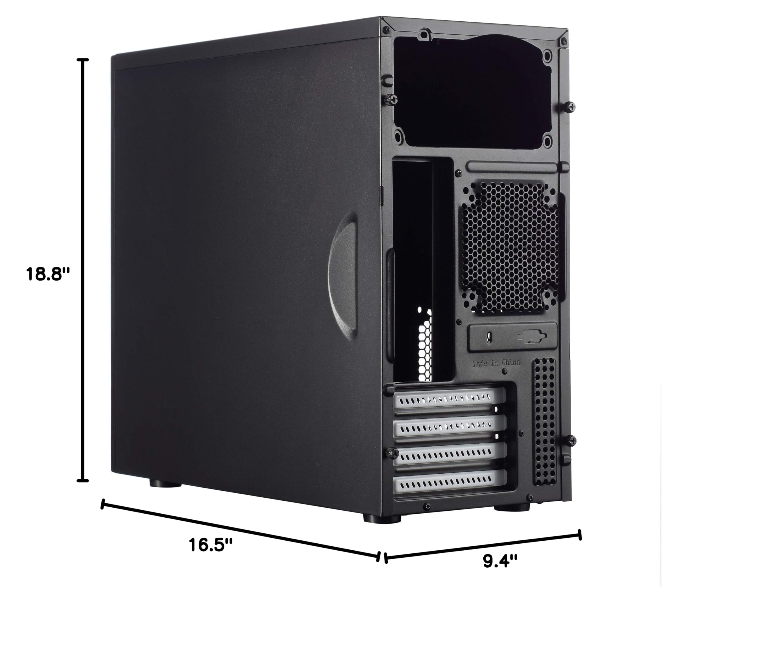 Fractal Design Core 1100 - Mini Tower Computer Case - mATX - High Airflow and Cooling - 1x 120mm Silent Fan Included - Brushed Aluminium - Black