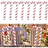 8pcs Inflatable Candy Canes for Christmas Decorations,35 Inch Candy Sticks with Red and White Stripes,Large Candy Canes Balloons for Xmas Indoor Outdoor Decor,Party Favors,Gifts
