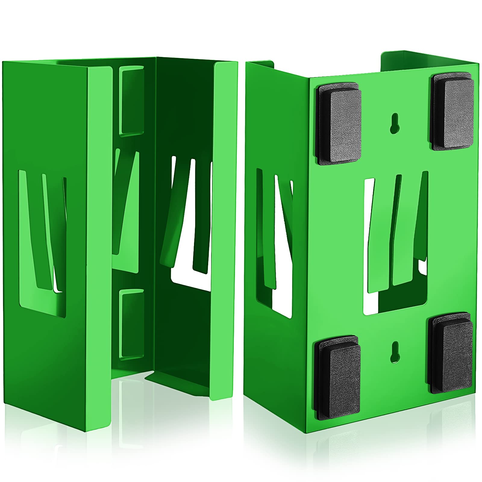 Photo 1 of Lounsweer 2 Pcs Magnetic Glove Dispenser Holders Wall Mount Boxes of Gloves Commercial Quality Towels Wipes Paper Tissue Box Holder Kitchen Fridge Office Workshops Garage Tool Hospital(Green)