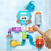 DOLIVE Bath Toys for Kids Ages 4-8, DIY Assembly Water Pipe Building Kit, Interactive Water Toy for Toddlers, Educational STEM Learning Gift for Boys and Girls