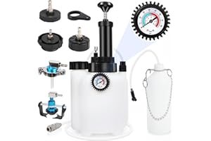 MOTOCOCHE 3L Manual Brake Bleeder Fluid Pump, One Person Brake Fluid Extractor with 1L Extractor Bottle&5 Master Cylinder Adapters Compatible with Toyota, Lexus, BMW,Chrysler, Dodge, Jeep, Nissan, Ford ,GM etc