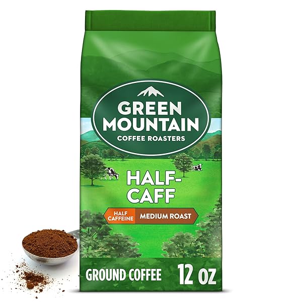 GREEN MOUNTAIN COFFEE ROASTERS HALF-CAFF, 12 OZ. GROUND