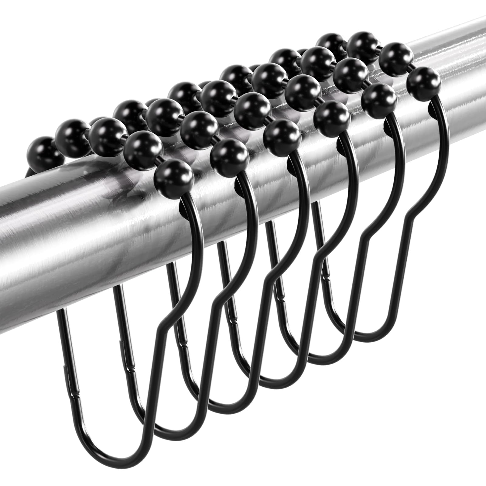 Titanker Shower Curtain Rings Hooks, Rust-Resistant