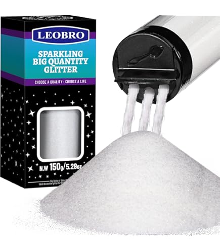 Hemway Premium Glitter Shaker - Silver | 130g Chunky Metallic