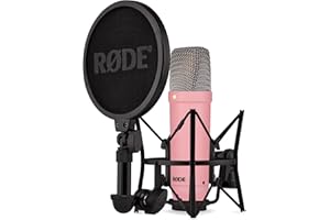 RØDE NT1 Signature Series Large-Diaphragm Condenser Microphone with Shock Mount, Pop Filter and XLR Cable for Music Productio