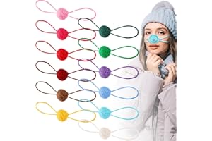 JaGely 12 Pcs Winter Nose Warmer Knitted Comfort Nose Cover for Women Men Outdoor Activities Cold Protection, Multicolor