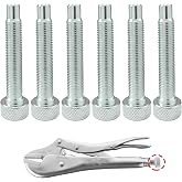 SANHLSKJ 6PCS 3/8-24 UNF Adjusting Screw for 10" Irwin Locking Plier Tool | Contour Grip Vise Bolt Replaces 10R 10WR 20R 11R 18R 24R All Models - Carbon Steel Bolt for Irwin Style Locking Pliers Repair