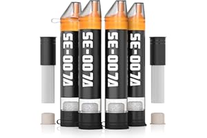 SEMMERFELD Personal Straw Water Filter to purify Water, Emergency Water Straws Portable Gear for Hiking, Camping, Travel, Fishing, Outing and Emergency Preparedness （4 Water Filters + 2 Filter Cartridges）