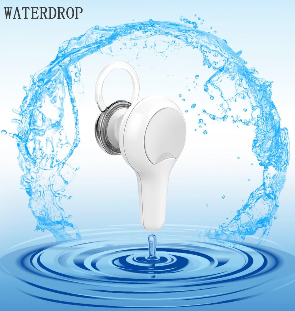 Rubility Bluetooth Headphones, Wireless 4.0 Earbuds Stereo Runner Earphones for iPhone, Tablet, Android Phones Windows Phones White