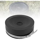 RULLINE 5" PVC Pipe Cap, 5.75" ID for 5" Nominal Pipe, 304 Clamp, 1-Pack | 5" Flexible PVC Cap , 5.75" ID for 5" Nominal Pipe with Stainless Steel Clamps Sewer Cleanout Cap Black PVC Pipe Cap