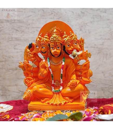 Idole Hanuman En Marbre – Fait Main – Finition Bronze – 8 Cm – Décoration Maison, Bureau Ou Voiture – Cadeau Spirituel Hindou