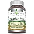 Amazing Formulas Valerian Root 4:1 Extract Supplement | 250 Mg | 1000 Mg Equivalent | 60 Veggie Capsules | Non-GMO | Gluten Free | Made in USA