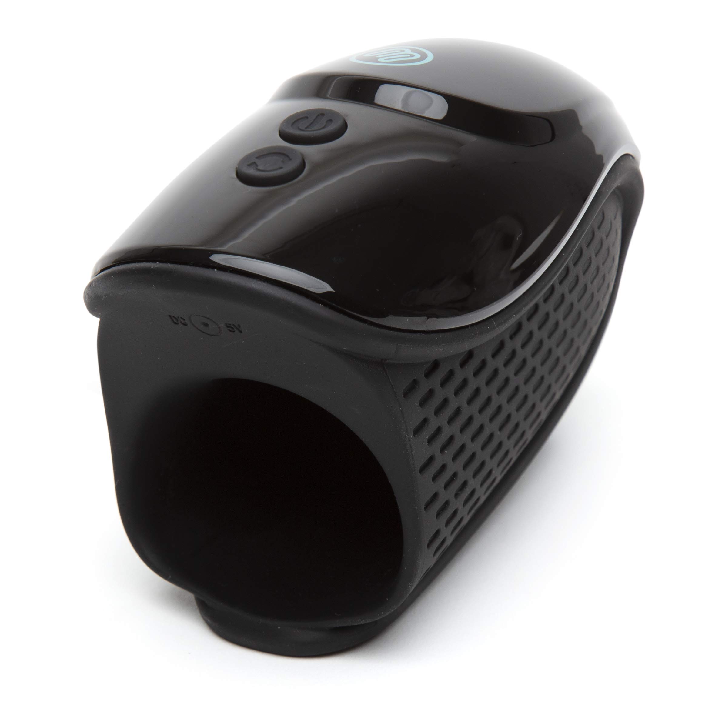 Lovehoney Blowmotion Warming Male Masturbator - 3.5 Inch Squeezable Canal with 6 Pulsation & Vibration Modes - Automatic Warming Male Sex Toy - Rechargeable Sex Toys for Men