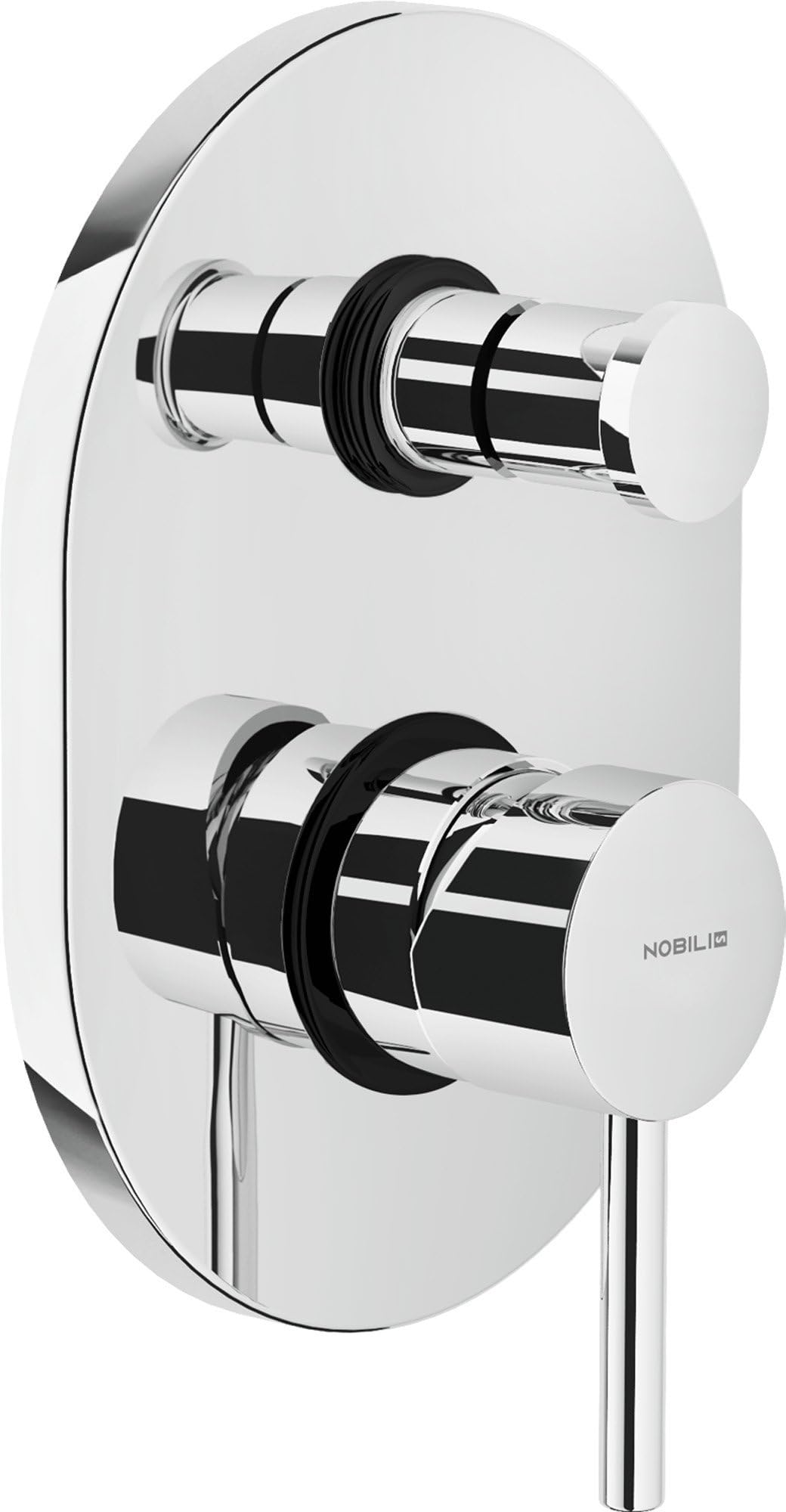 Nobili rubinetterie aq93100cr Watercolour Flush-Mounted Shower Mixer with Diverter, Chrome