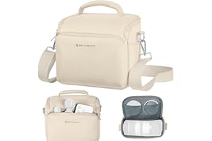 K&F Concept Camera Sling Bag Small Crossbody Camera Case DSLR/SLR Cute Compact Shoulder Photography Bags for Photographers (B