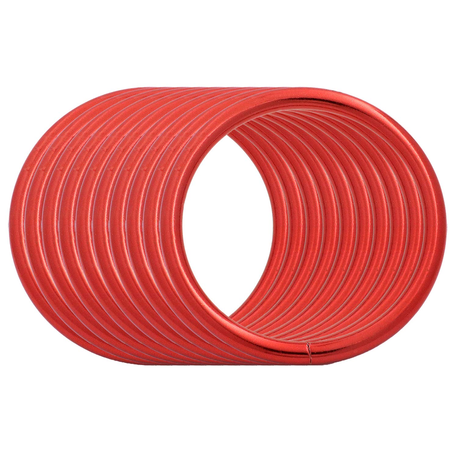 BIKICOCO 2'' Metal O-Ring Buckle Connector Round Loops Non Welded for Bags Webbing Purse and Belt Straps, Red, Pack of 10