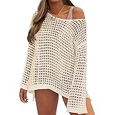 Crochet Cover Up for Women Mesh Hollow Out Bikini Cover Ups for Swimwear Summer Swimsuit