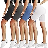 Natural Feelings Buttercloud 4 Pack Biker Shorts for Women-8" High Waist Tummy Control Workout Shorts Athletic Gym Yoga Pants