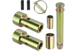 POSFLAG TK95029 Cat 1 Quick Hitch Adapter Bushing Kit with S07070200 Cat 1 Top Link Pin Hitch Accessory Heavy Duty Steel Fits for Category I 3-Point Hitch Tractors