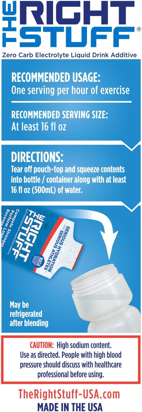 The Right Stuff Electrolyte Drink additive Std - Retail 10-Pouch Box - Berry Blend: Health & Personal Care
