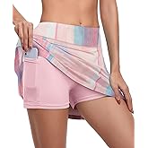 CHICHO Pleated Tennis Skirt for Womens with Pockets Girls 15" High Waist Athletic Skort Skirts for Golf Workout