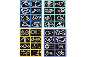 Metal Puzzle Brain Teasers - Chinese Ring Style Unlock Challenge Toys | Party Favour Mind Training Game for Problem Solving, 