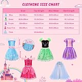 MELAND Princess Costume Set for Girls 4 Dresses 4 Accessories Age 3-8 view 6