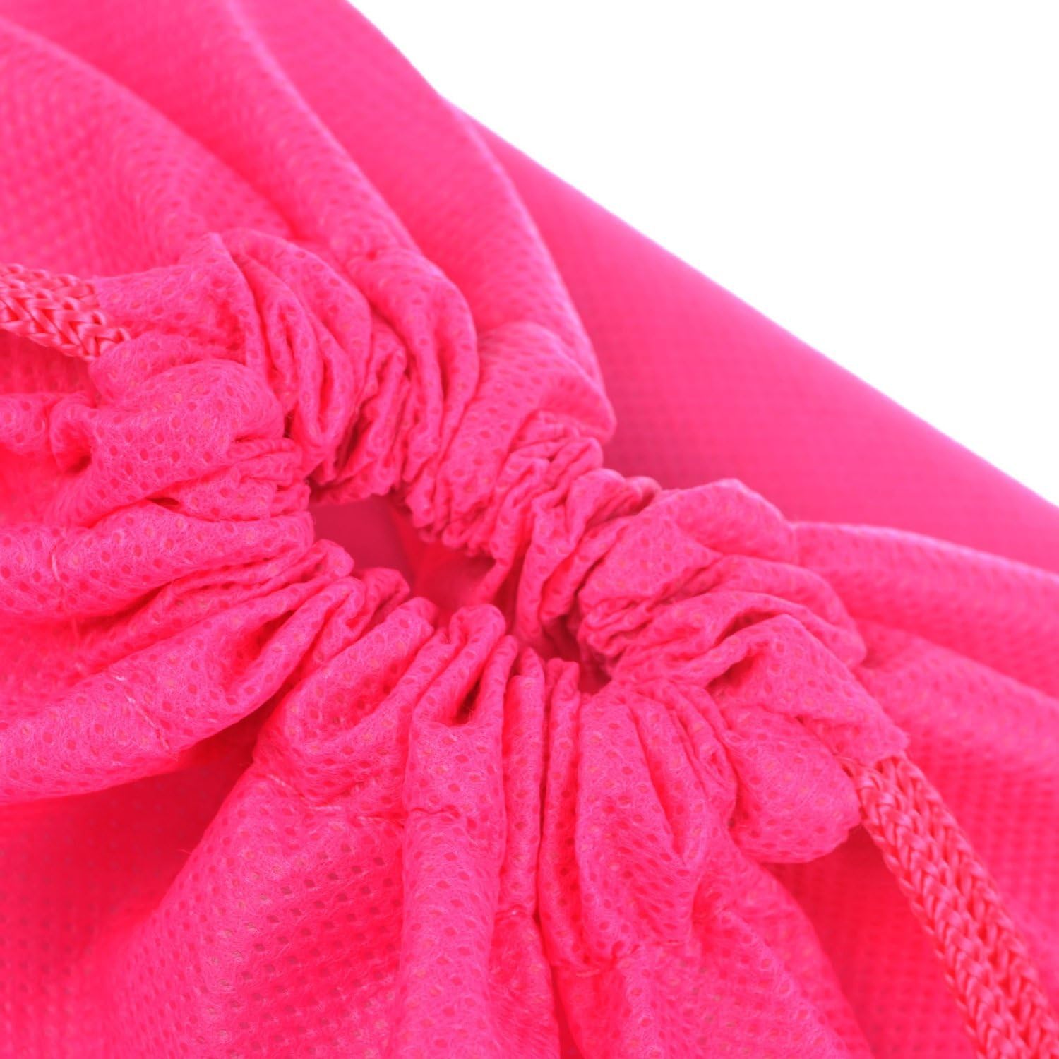 Cosmos 10 PCS Non-Woven Drawstring Shoe Bags, 13-3/4 x 11 inches & 17-1/2 x 13-1/2 inches (Black and Hot Pink): Home & Kitchen