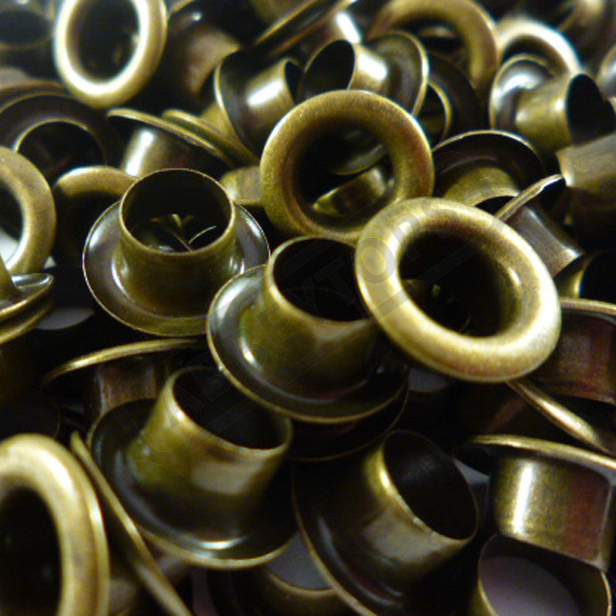 Abbeytops Eyelet with Washer Leather Craft Repair Grommet 3mm 4mm 5mm 6mm 8mm 10mm 12mm & 14mm (3mm, Antique Brass)
