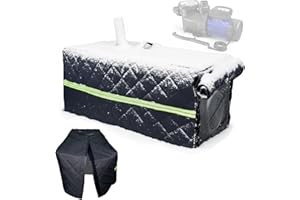 PIKPOPS Pool Pump Cover with Hook Loop Opening & Mesh Vent, 3-Layered 24"x11"x11" Waterproof Outdoor Heater Equipment Enclosure Protection for Winter Snow