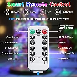 JMEXSUSS 2 Pack Color Changing Fairy Lights Battery