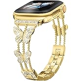 Add sparkle to your watch with the Musk-MSKR Metal Diamond Starlight Band - compatible with Apple Watch Series 10/9/8/7/6/5/4/3/2/1/SE/Ultra - shiny and stylish for women in sizes 38mm 40mm 41mm 42mm 44mm 45mm 49mm