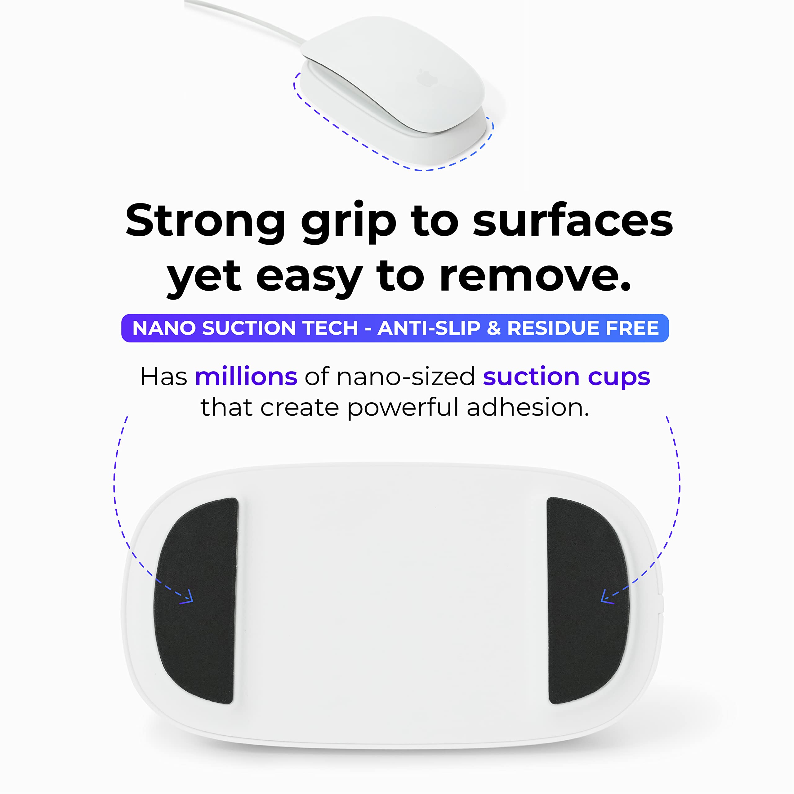 Ascrono - Charging Station Compatible with Apple Magic Mouse 2 - White - Perfect Accessories | Usable As Charging Dock, Stand & Charger | Includes 5ft (1.5m) USB-A Cable | Lightning Connector