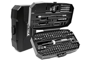 DIKTALK 152Pcs Precision Screwdriver Set with 140 CR-V Bits,Magnetic Screwdriver Set with Storage Case&Accessories,Multi-Bit Electronics Repair Kit for iPhone,MacBook,Laptop,PC,Game Console,Tablet,Drone,etc