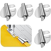 TIGARI Rolled Hem Presser Foot, Sewing Rolled Hemmer Foot, 7/8/9/10mm Wide Rolled Hem Pressure Foot Sewing Machine Feet Hemming Machine Hand Sewing Machine Sewing Accessories