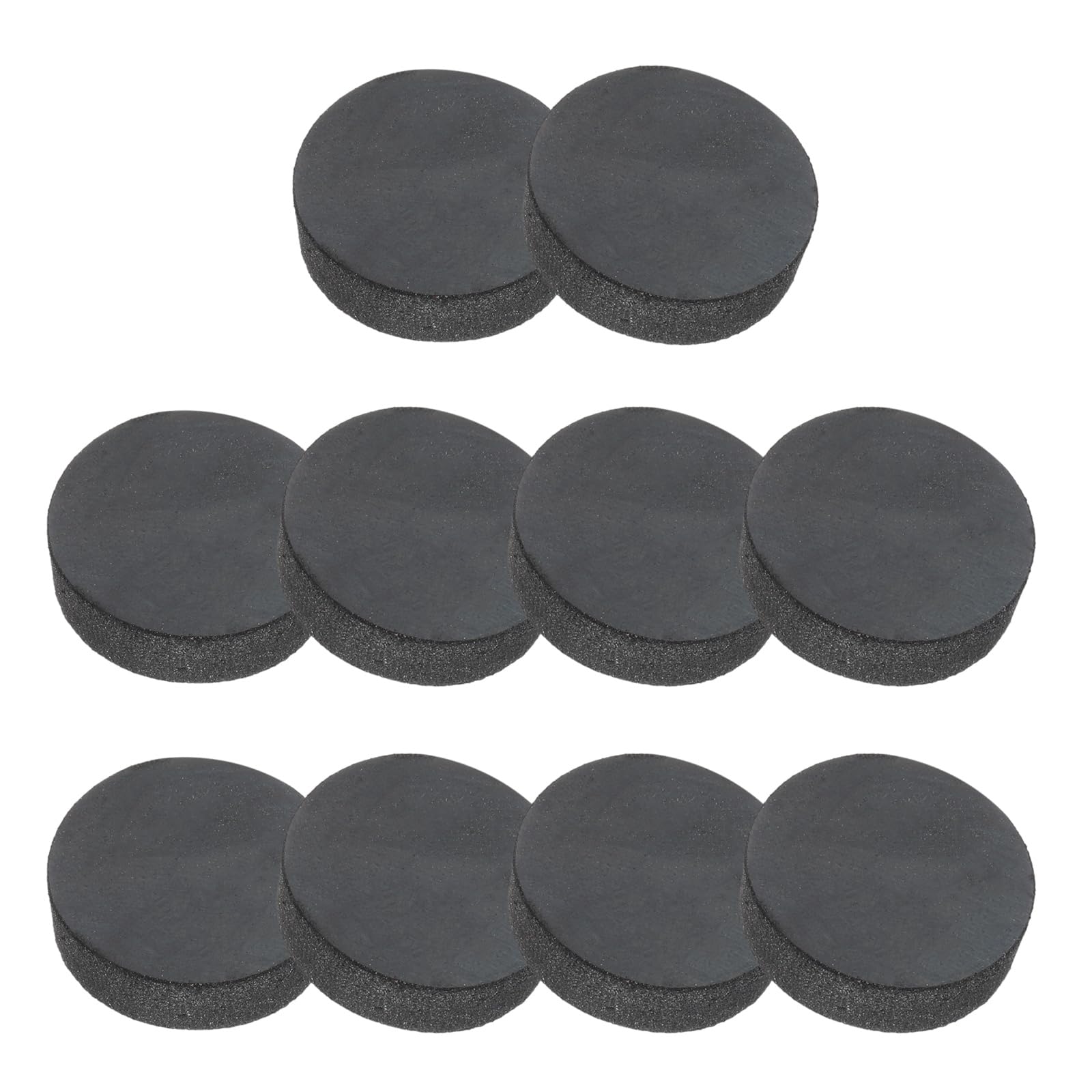 Photo 1 of PATIKIL Rubber Solid Discs Washers, 10 Pcs Anti-Vibration Spacer 18mm OD x 5mm Thick Rubber Round Gasket Pad Bushings Spacer Washer for DIY Gasket Craft, Black