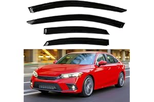 YQAUTEC Window Visors Rain Guards Shield for 2022 2023 2024 Honda Civic, Window Wind Deflectors Vent Shades for 22 23 24 Civic Sedan