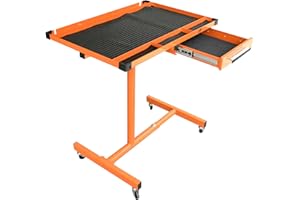 Eisen® ES8 Heavy Duty Adjustable Work Table with Drawers, Rolling Tool Tray with Wheels of 220lbs Capacity