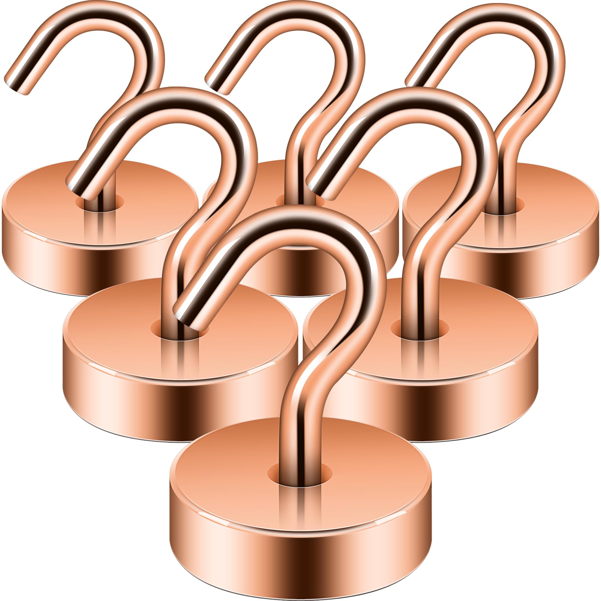 Neosmuk Magnetic Hooks, Cruise Ship Essentials, 40lb+ Heavy Duty Magnetic Hooks for Cruise Cabins, Refrigerator, Grill, Hanging, and Travel | Extra Strong Must-Haves Magnet Hook,Bronze