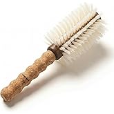 TRENFI Boar Bristle Round Brush for Blow Drying Fine Thinning Hair | Lightweight Cork Handle for Volume and Shine | 2.75 Inch Large Barrel | Professional Blowout Hair Brush for Women