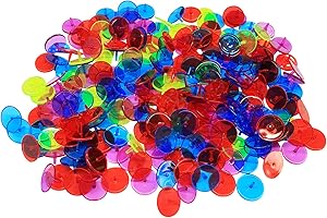 VEASAERS Golf Ball Markers Bulk 50/100/150 Pcs Position Marker Multicolor Transparent Plastic 25mm Flat Round Golf Mark Accessories