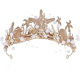 CoTeeZa Mermaid Crown Boho Starfish Headpiece - Seashell Crowns with Sea Star for Halloween Costume Beach Wedding Accessories